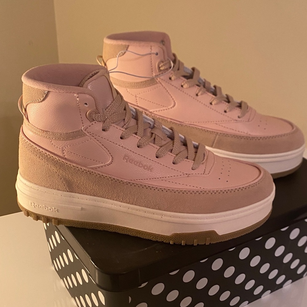 Reebok Pink Blush Pink High-Top Sneakers